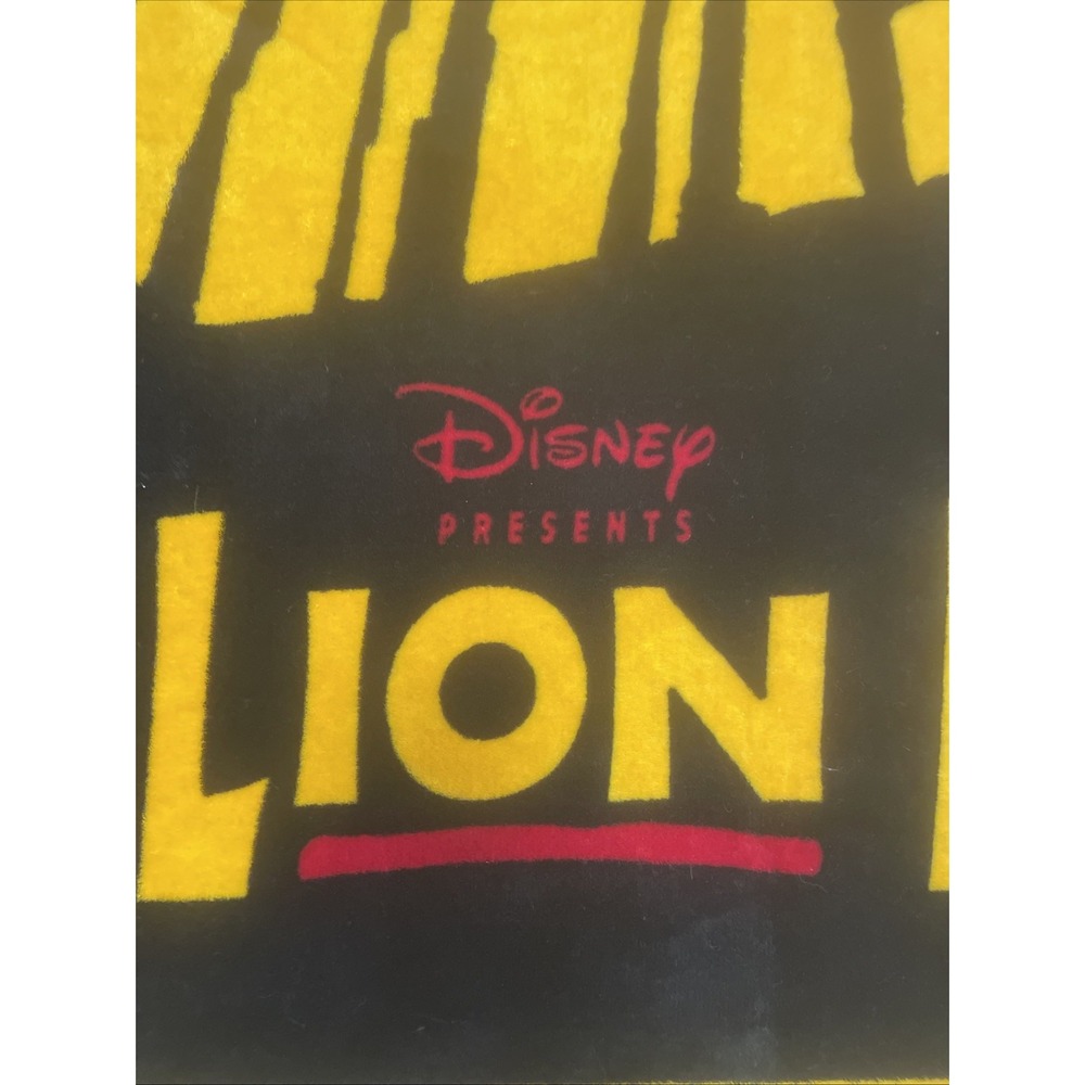 Disney The Lion King Broadway Musical Large Throw Blanket Black Gold Red Fleece - Picture 3 of 5